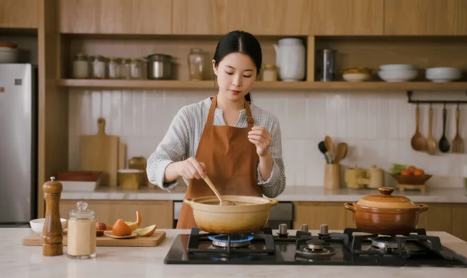 做饭煲汤饮水场景